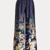 Lacivert Kadın Ralph Lauren Çiçekli Charmeuse Geniş Paça Pantolon Lacivert Kadın Ralph Lauren Çiçekli Charmeuse Geniş Paça Pantolon