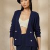Lacivert Kadın Ralph Lauren Çift Düğmeli Hırka Kazakları Lacivert Kadın Ralph Lauren Çift Düğmeli Hırka Kazakları