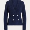Lacivert Kadın Ralph Lauren Çift Düğmeli Hırka Kazakları Lacivert Kadın Ralph Lauren Çift Düğmeli Hırka Kazakları