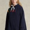 Lacivert Kadın Ralph Lauren Çizgili Polar Logolu Sweatshirt Lacivert Kadın Ralph Lauren Çizgili Polar Logolu Sweatshirt