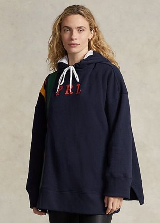 Lacivert Kadın Ralph Lauren Çizgili Polar Logolu Sweatshirt Lacivert Kadın Ralph Lauren Çizgili Polar Logolu Sweatshirt