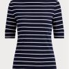 Lacivert Kadın Ralph Lauren Çizgili Tekne Yaka Üstler Lacivert Kadın Ralph Lauren Çizgili Tekne Yaka Üstler