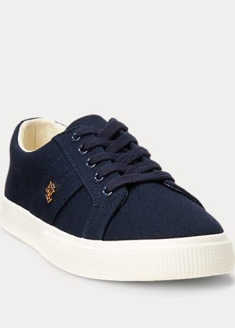 Lacivert Kadın Ralph Lauren Janson II Kanvas Spor Ayakkabı