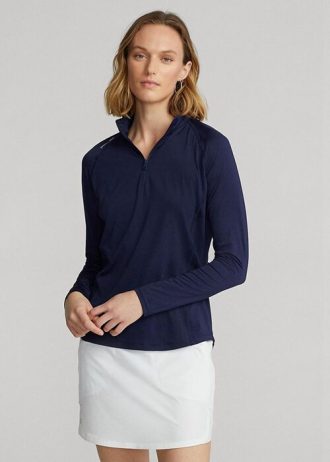 Lacivert Kadın Ralph Lauren Jersey Çeyrek Fermuarlı Kazak Sweatshirt Lacivert Kadın Ralph Lauren Jersey Çeyrek Fermuarlı Kazak Sweatshirt