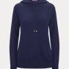 Lacivert Kadın Ralph Lauren Kaşmir Kapüşonlu Sweatshirt