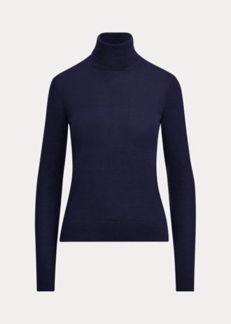 Lacivert Kadın Ralph Lauren Kaşmir Yaka Kazaklar