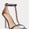 Lacivert Kadın Ralph Lauren Kate Nappa Deri Sandaletler Lacivert Kadın Ralph Lauren Kate Nappa Deri Sandaletler