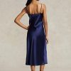 Lacivert Kadın Ralph Lauren Mulberry İpek Midi Slip Elbise Lacivert Kadın Ralph Lauren Mulberry İpek Midi Slip Elbise