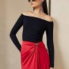 Lacivert Kadın Ralph Lauren Mulberry İpek Omuzdan Açık Kazaklar Lacivert Kadın Ralph Lauren Mulberry İpek Omuzdan Açık Kazaklar
