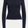 Lacivert Kadın Ralph Lauren Mulberry İpek Omuzdan Açık Kazaklar Lacivert Kadın Ralph Lauren Mulberry İpek Omuzdan Açık Kazaklar