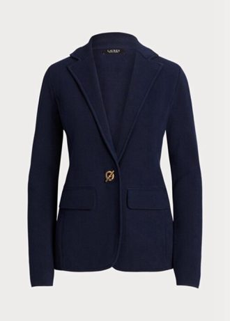 Lacivert Kadın Ralph Lauren Pamuk Karışımlı Blazer Ceketler