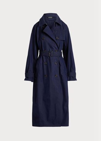 Lacivert Kadın Ralph Lauren Pamuk Karışımlı Twill Montlar