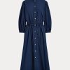 Lacivert Kadın Ralph Lauren Pamuklu Geniş Kumaş Elbise Lacivert Kadın Ralph Lauren Pamuklu Geniş Kumaş Elbise
