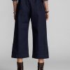 Lacivert Kadın Ralph Lauren Pamuklu-Keten Kot Geniş Paça Pantolon Lacivert Kadın Ralph Lauren Pamuklu-Keten Kot Geniş Paça Pantolon