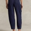 Lacivert Kadın Ralph Lauren Pileli Keten Karışımlı Twill Pantolon Lacivert Kadın Ralph Lauren Pileli Keten Karışımlı Twill Pantolon