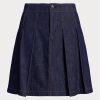 Lacivert Kadın Ralph Lauren Pileli Kot Mini Etek Lacivert Kadın Ralph Lauren Pileli Kot Mini Etek