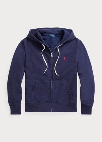 Lacivert Kadın Ralph Lauren Polar Tam Fermuarlı Kapüşonlu Üst