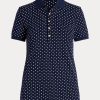 Lacivert Kadın Ralph Lauren Puantiyeli Piqué Polo Gömlek Lacivert Kadın Ralph Lauren Puantiyeli Piqué Polo Gömlek