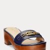 Lacivert Kadın Ralph Lauren Roxanne Nappa Deri Sandaletler Lacivert Kadın Ralph Lauren Roxanne Nappa Deri Sandaletler