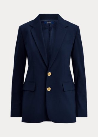Lacivert Kadın Ralph Lauren Streç İki Düğmeli Blazer