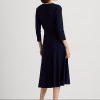 Lacivert Kadın Ralph Lauren Surplice Jersey Elbise Lacivert Kadın Ralph Lauren Surplice Jersey Elbise