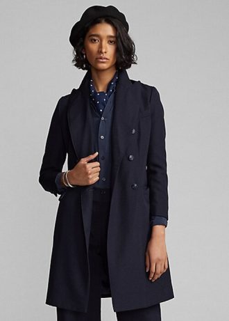 Lacivert Kadın Ralph Lauren Yün Serge Ceketler