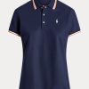 Lacivert Kadın Ralph Lauren Özel Kesim Jersey Polo Tişörtleri Lacivert Kadın Ralph Lauren Özel Kesim Jersey Polo Tişörtleri