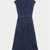 Lacivert / Krem Kadın Ralph Lauren Polka Noktalı İpek Jorjet Elbise Lacivert / Krem Kadın Ralph Lauren Polka Noktalı İpek Jorjet Elbise