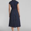 Lacivert / Krem Kadın Ralph Lauren Polka Noktalı İpek Jorjet Elbise Lacivert / Krem Kadın Ralph Lauren Polka Noktalı İpek Jorjet Elbise