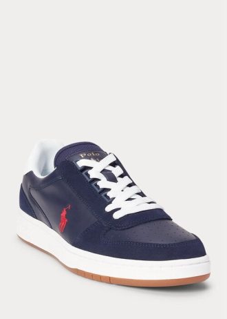 Lacivert / Kırmızı Erkek Ralph Lauren Court Deri-Süet Spor Ayakkabı Lacivert / Kırmızı Erkek Ralph Lauren Court Deri-Süet Spor Ayakkabı