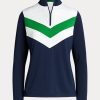 Lacivert / Yeşil Kadın Ralph Lauren Chevron-Çizgili Çeyrek Fermuarlı Sweatshirt Lacivert / Yeşil Kadın Ralph Lauren Chevron-Çizgili Çeyrek Fermuarlı Sweatshirt