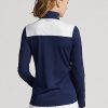 Lacivert / Yeşil Kadın Ralph Lauren Chevron-Çizgili Çeyrek Fermuarlı Sweatshirt Lacivert / Yeşil Kadın Ralph Lauren Chevron-Çizgili Çeyrek Fermuarlı Sweatshirt