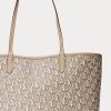 Light Camel Kadın Ralph Lauren Kaplamalı Kanvas Orta Boy Collins Tote Çantalar Light Camel Kadın Ralph Lauren Kaplamalı Kanvas Orta Boy Collins Tote Çantalar