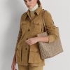 Light Camel Kadın Ralph Lauren Kaplamalı Kanvas Orta Boy Collins Tote Çantalar Light Camel Kadın Ralph Lauren Kaplamalı Kanvas Orta Boy Collins Tote Çantalar