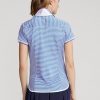 Mavi / Beyaz Kadın Ralph Lauren Çizgili Jersey Polo Tişörtleri Mavi / Beyaz Kadın Ralph Lauren Çizgili Jersey Polo Tişörtleri