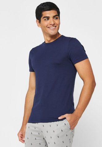 Mavi Erkek Ralph Lauren 3’lü Paket Çeşitli Yuvarlak Yaka Tişörtler