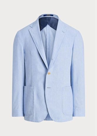 Mavi Erkek Ralph Lauren Chambray Takım Elbise Blazerları Mavi Erkek Ralph Lauren Chambray Takım Elbise Blazerları