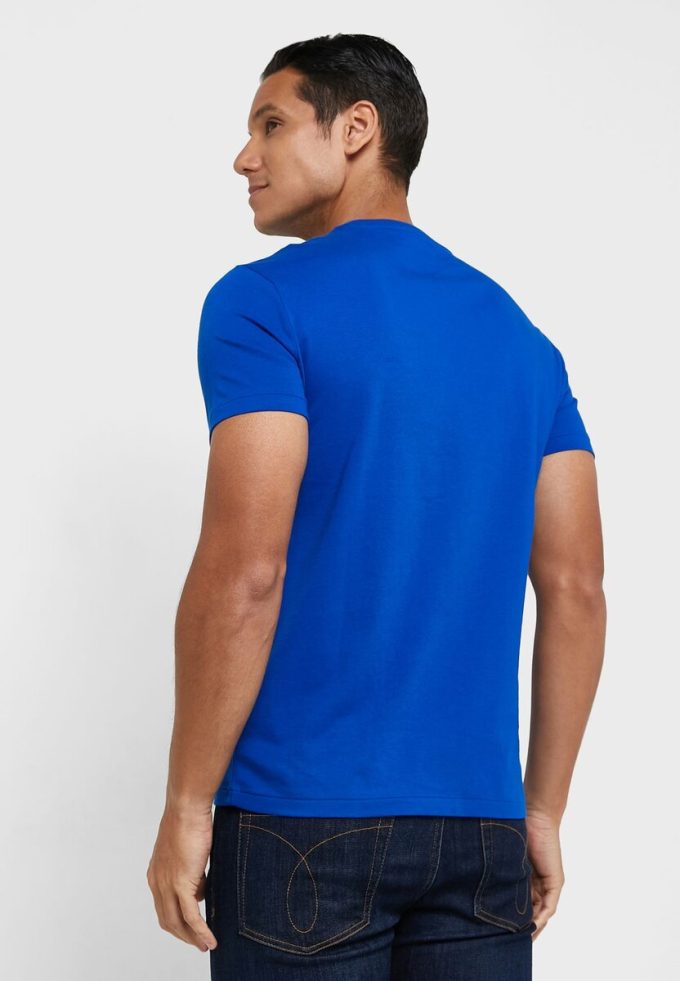 Mavi Erkek Ralph Lauren Essential Yuvarlak Yaka Tişörtler
