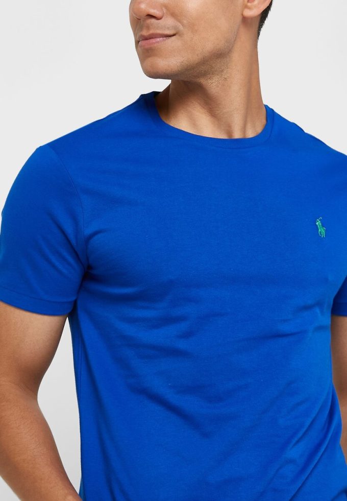 Mavi Erkek Ralph Lauren Essential Yuvarlak Yaka Tişörtler