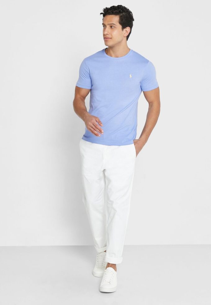 Mavi Erkek Ralph Lauren Essential Yuvarlak Yaka Tişörtler Mavi Erkek Ralph Lauren Essential Yuvarlak Yaka Tişörtler