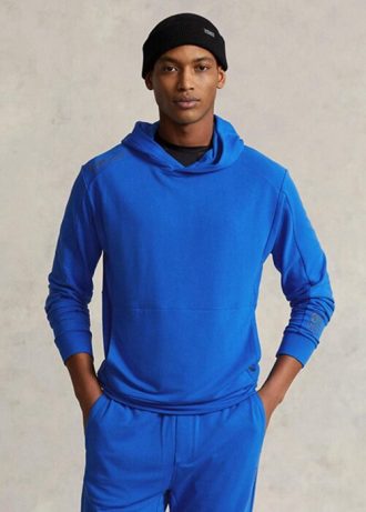 Mavi Erkek Ralph Lauren Fransız Havlu Kapüşonlu Sweatshirt