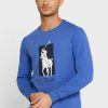 Mavi Erkek Ralph Lauren Grafik Yuvarlak Yaka Tişörtler