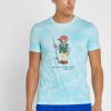 Mavi Erkek Ralph Lauren Grafik Yuvarlak Yaka Tişörtler
