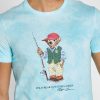 Mavi Erkek Ralph Lauren Grafik Yuvarlak Yaka Tişörtler