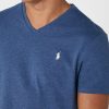 Mavi Erkek Ralph Lauren Göğüs Logolu V Yaka Tişörtler Mavi Erkek Ralph Lauren Göğüs Logolu V Yaka Tişörtler