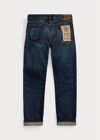 Mavi Erkek Ralph Lauren High Slim Bayview Selvedge Kot Pantolon