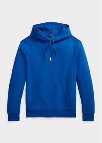 Mavi Erkek Ralph Lauren Çift Örgü Kapüşonlu Üst