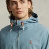 Mavi Erkek Ralph Lauren Indigo Chambray Kapüşonlu Ceketler Mavi Erkek Ralph Lauren Indigo Chambray Kapüşonlu Ceketler