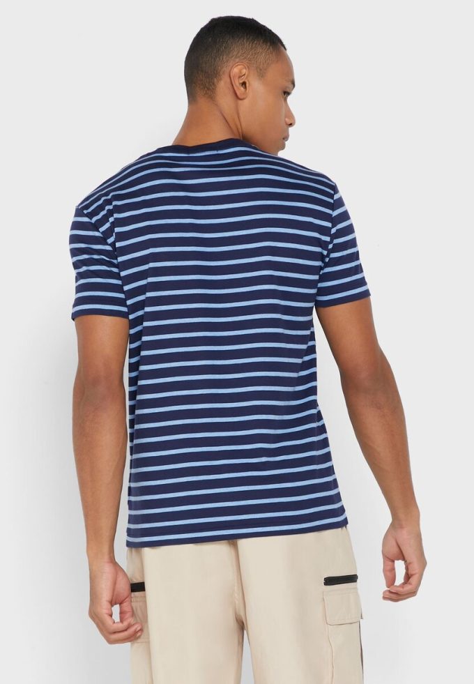 Mavi Erkek Ralph Lauren Çizgili Yuvarlak Yaka Tişörtler Mavi Erkek Ralph Lauren Çizgili Yuvarlak Yaka Tişörtler