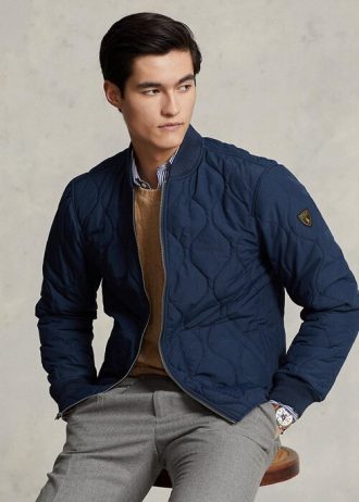 Mavi Erkek Ralph Lauren Kapitone Bomber Ceketler